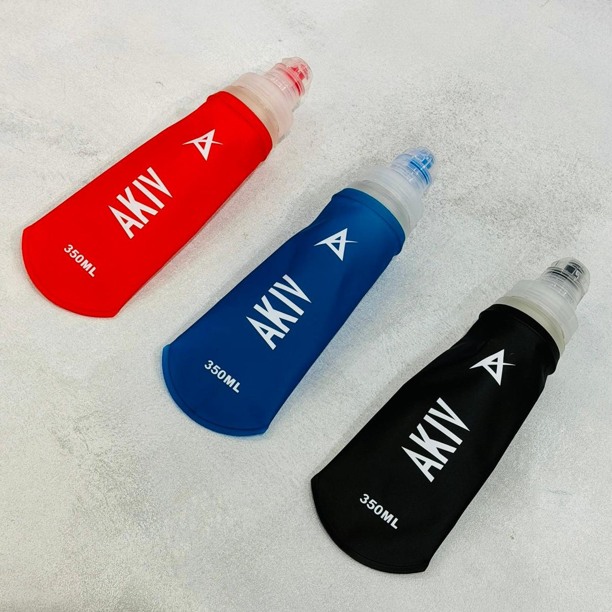 AKIV 2-in-1 Wide Opening Soft Water Flask 350ml | Foldable | Red