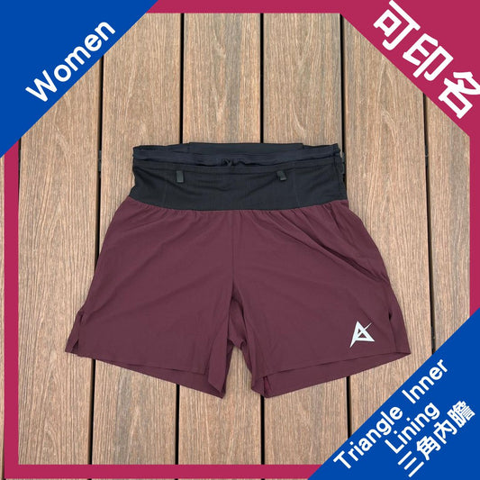 AKIV FLUX RED Multi-Pocket Running Shorts Women | Triangular inner | Vintage Red