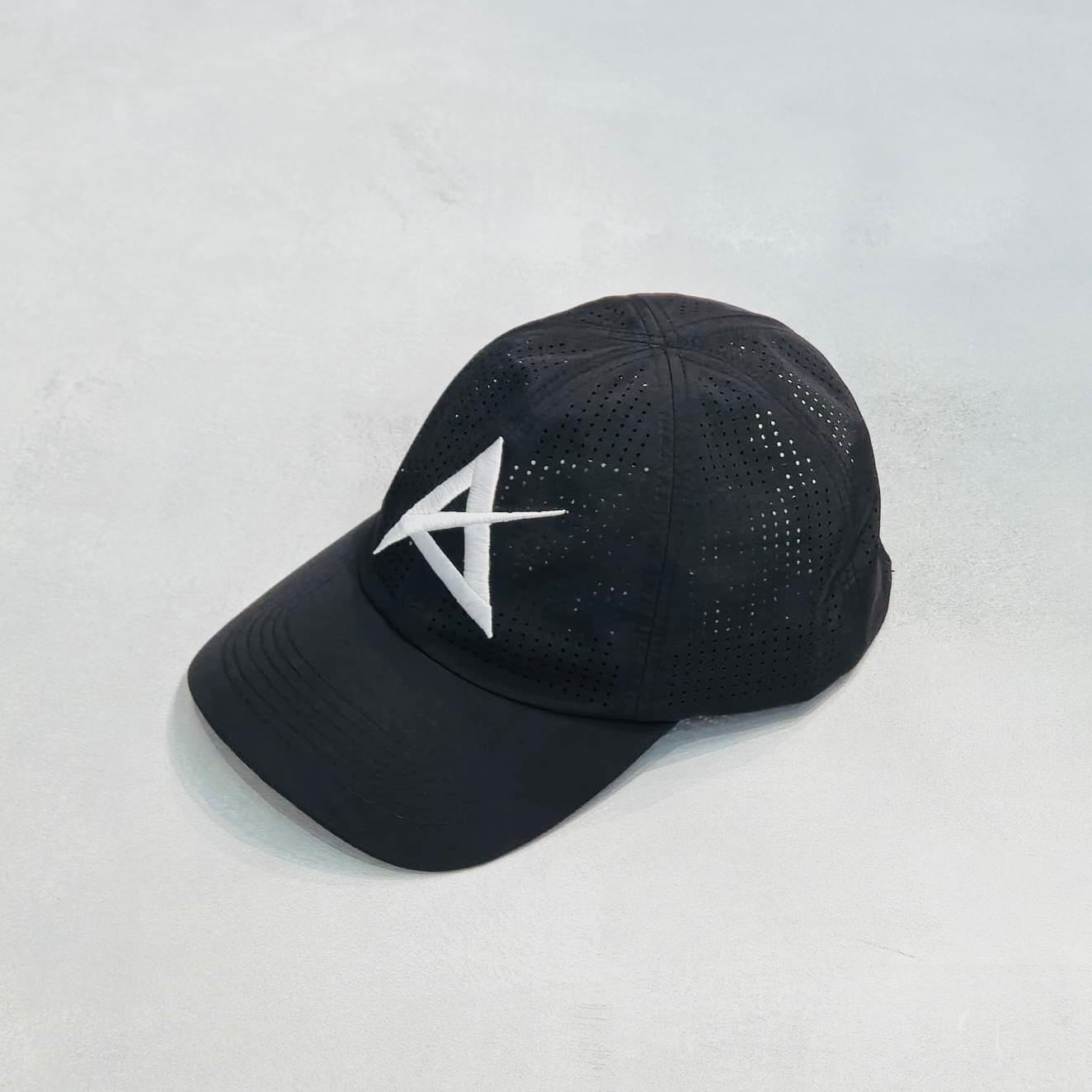 AKIV Running Pro Black Cap | Embroidery White A Edition