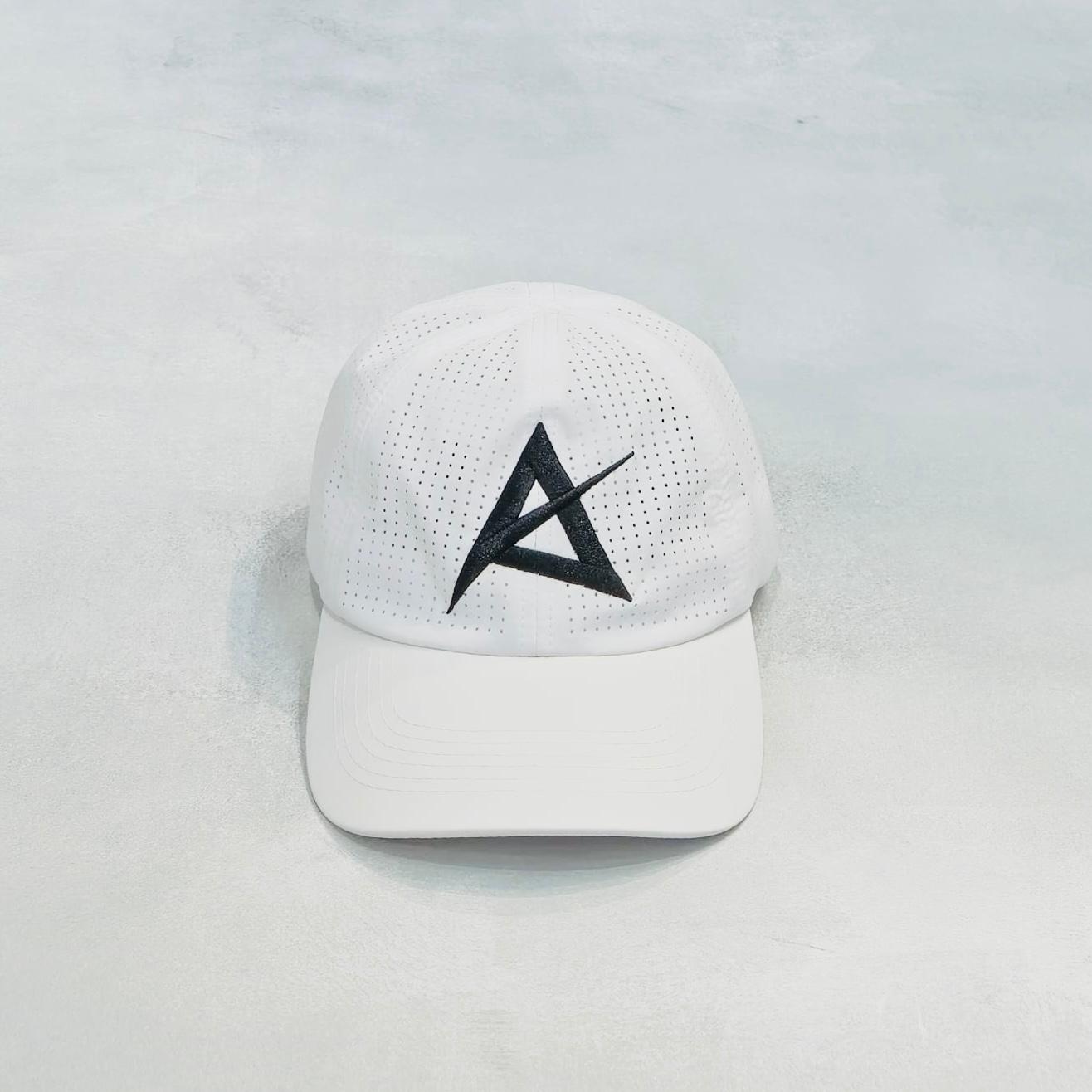 AKIV Running Pro White Cap | Embroidery Black A Edition