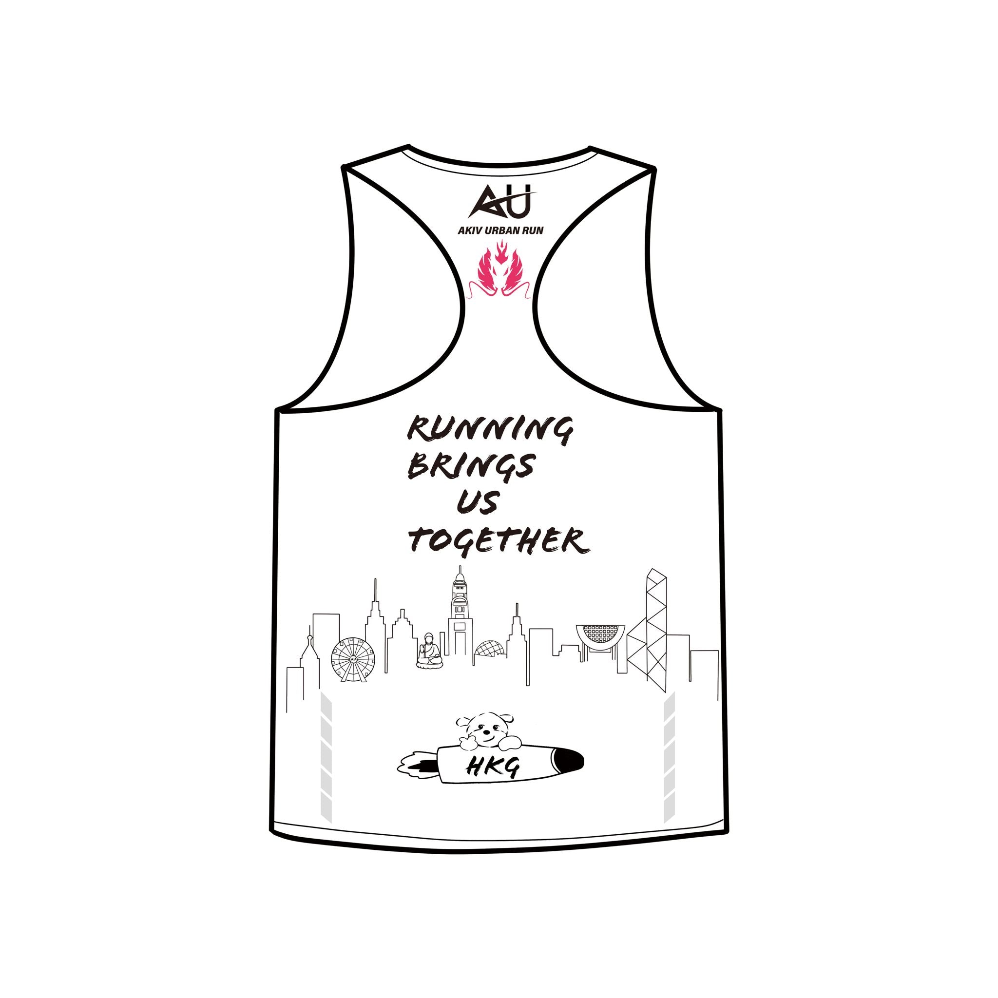 AKIV Elite Singlet Unisex | Urban Run Monster Building