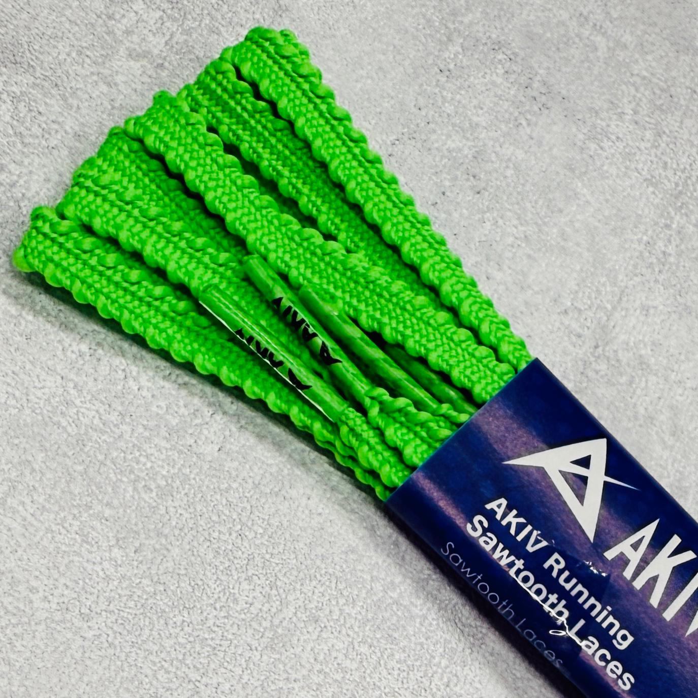 AKIV Running Sawtooth Laces | Fluorescent Green
AKIV 跑步鋸齒鞋帶 | 螢光綠色