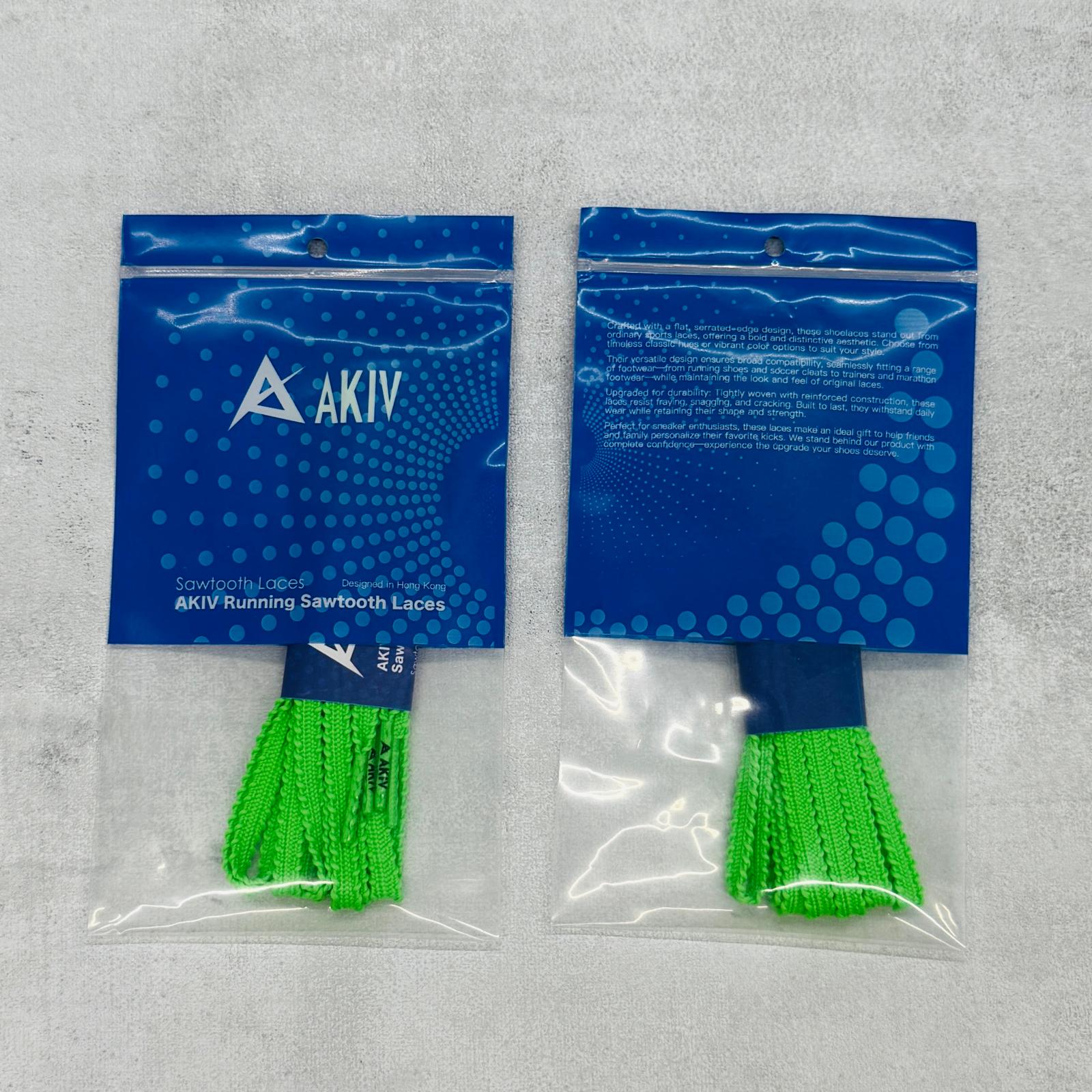 AKIV Running Sawtooth Laces | Fluorescent Green
AKIV 跑步鋸齒鞋帶 | 螢光綠色