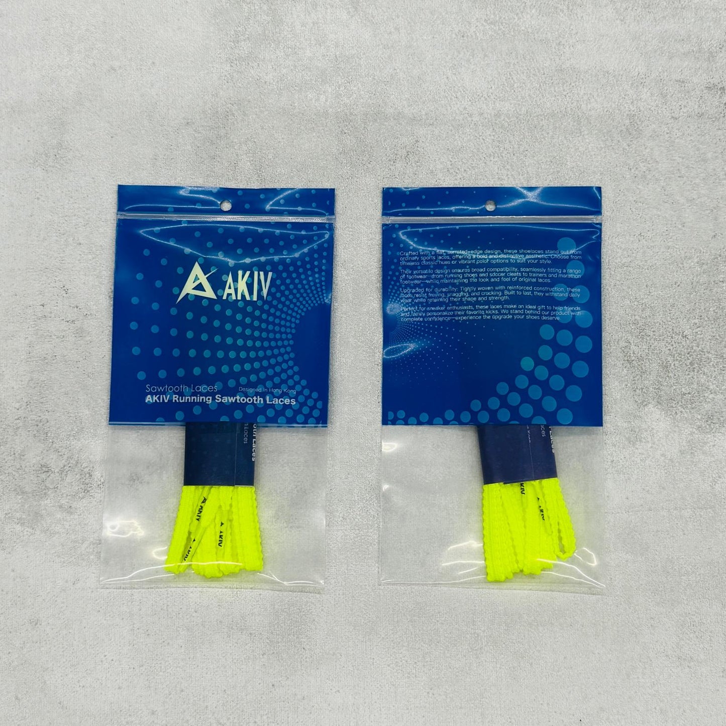 AKIV Running Sawtooth Laces | Fluorescent Yellow
AKIV 跑步鋸齒鞋帶 | 螢光黃色