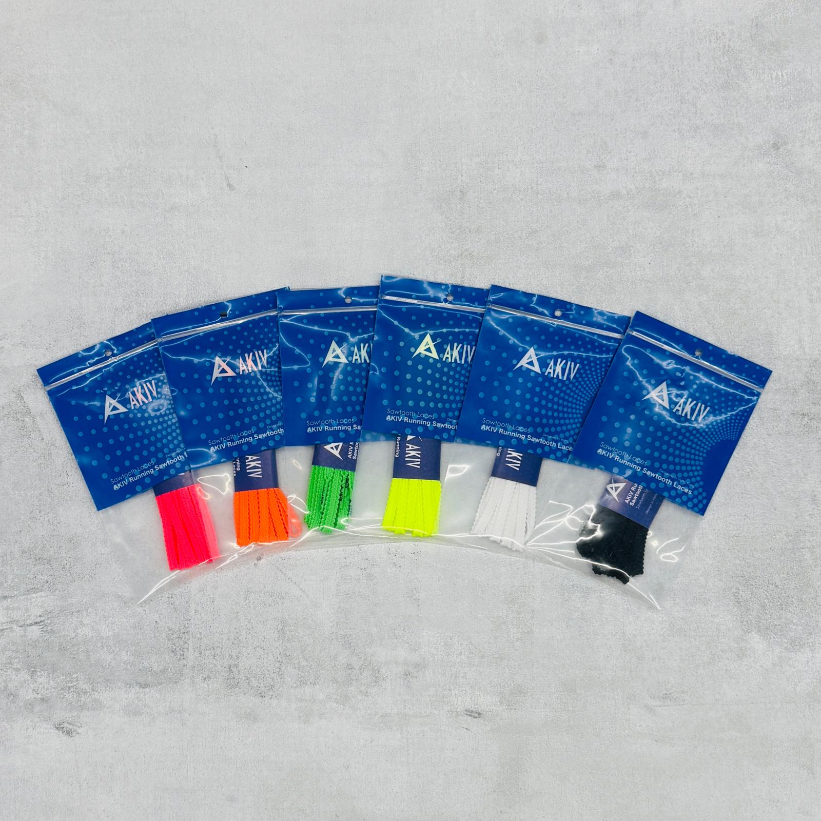AKIV Running Sawtooth Laces | Fluorescent Orange