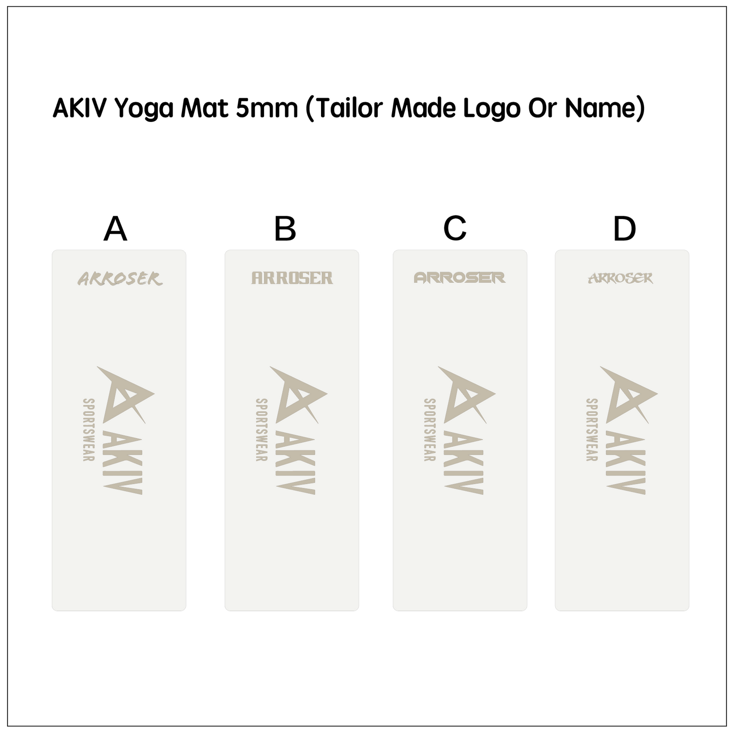 AKIV Yoga Mat 5mm (Tailor Made Logo Or Name)