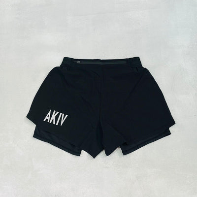 AKIV 2-in-1 Running Shorts 2" with Pockets Unisex | inner tight | Black
AKIV 2合1多功能2"跑步短褲連背袋男女款 | 平腳內膽版 | 黑色