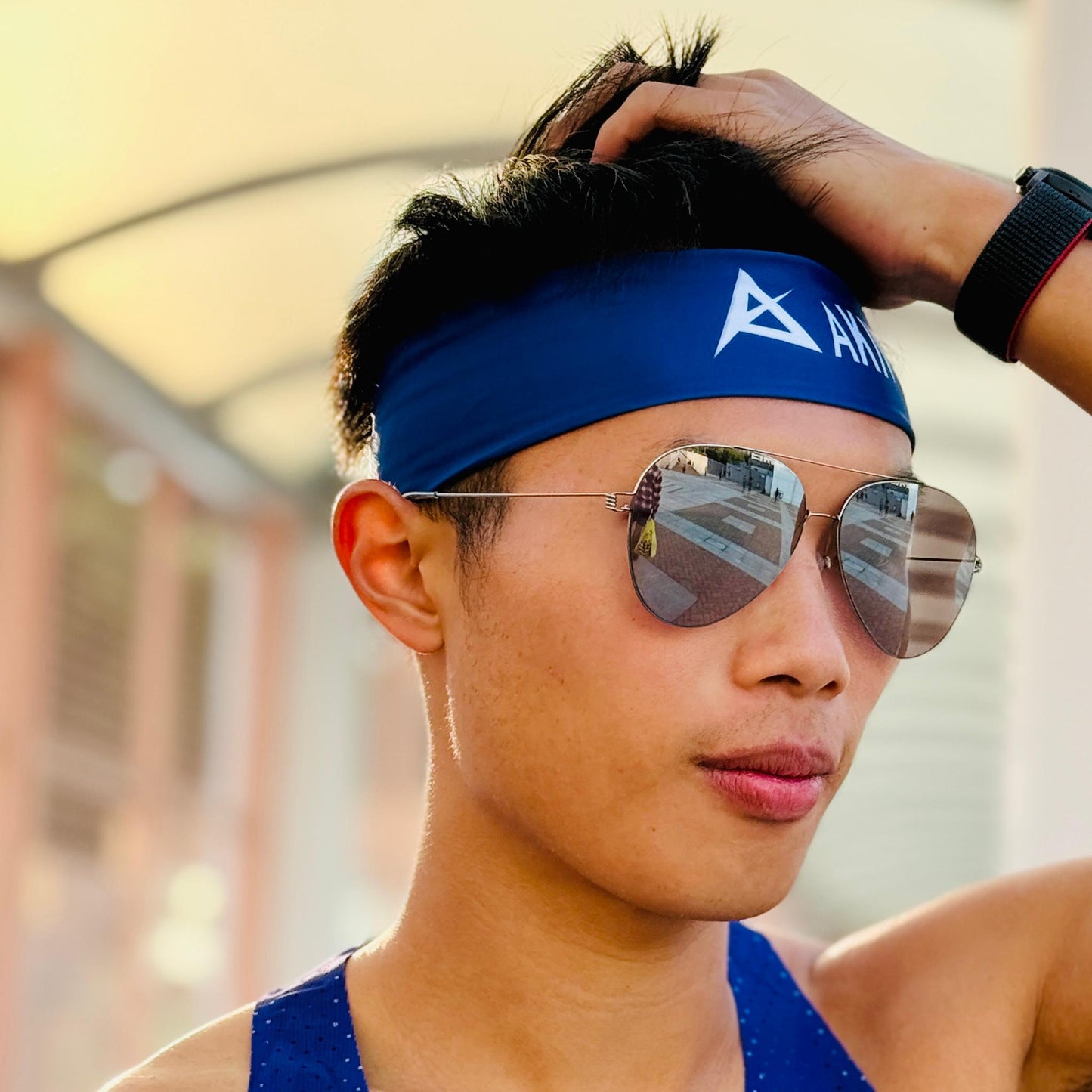 AKIV Silicone Anti-Slip Liner Headband | Navy