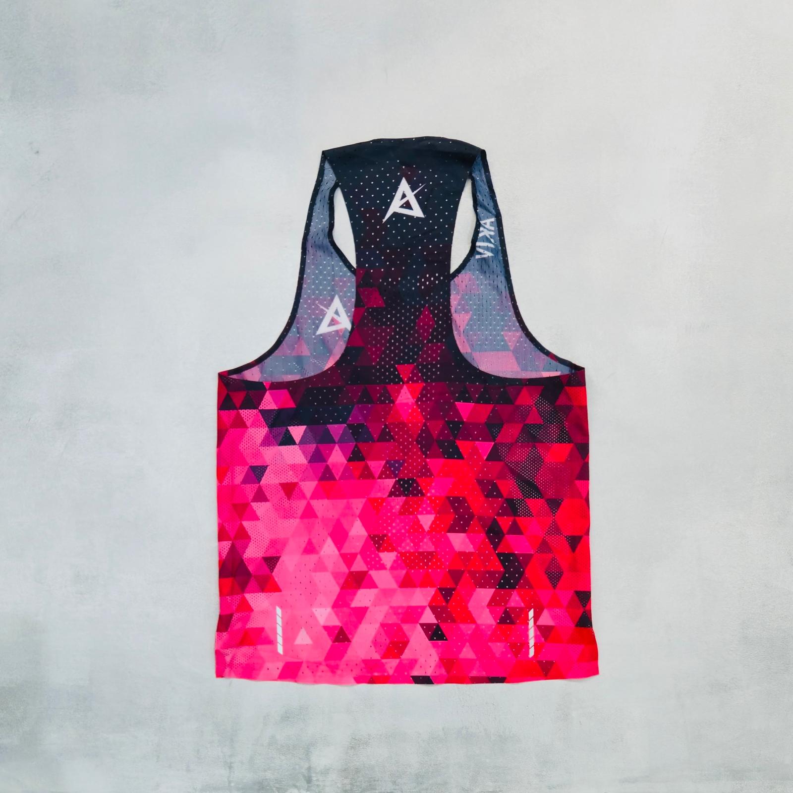 AKIV Elite Layered Cubic Diamond Singlet Unisex | Black to Rose Red Gradient
AKIV 精英比賽菱格層疊立方背心男女款 | 黑玫紅色漸變