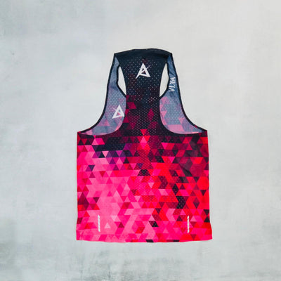 AKIV Elite Layered Cubic Diamond Singlet Unisex | Black to Rose Red Gradient
AKIV 精英比賽菱格層疊立方背心男女款 | 黑玫紅色漸變