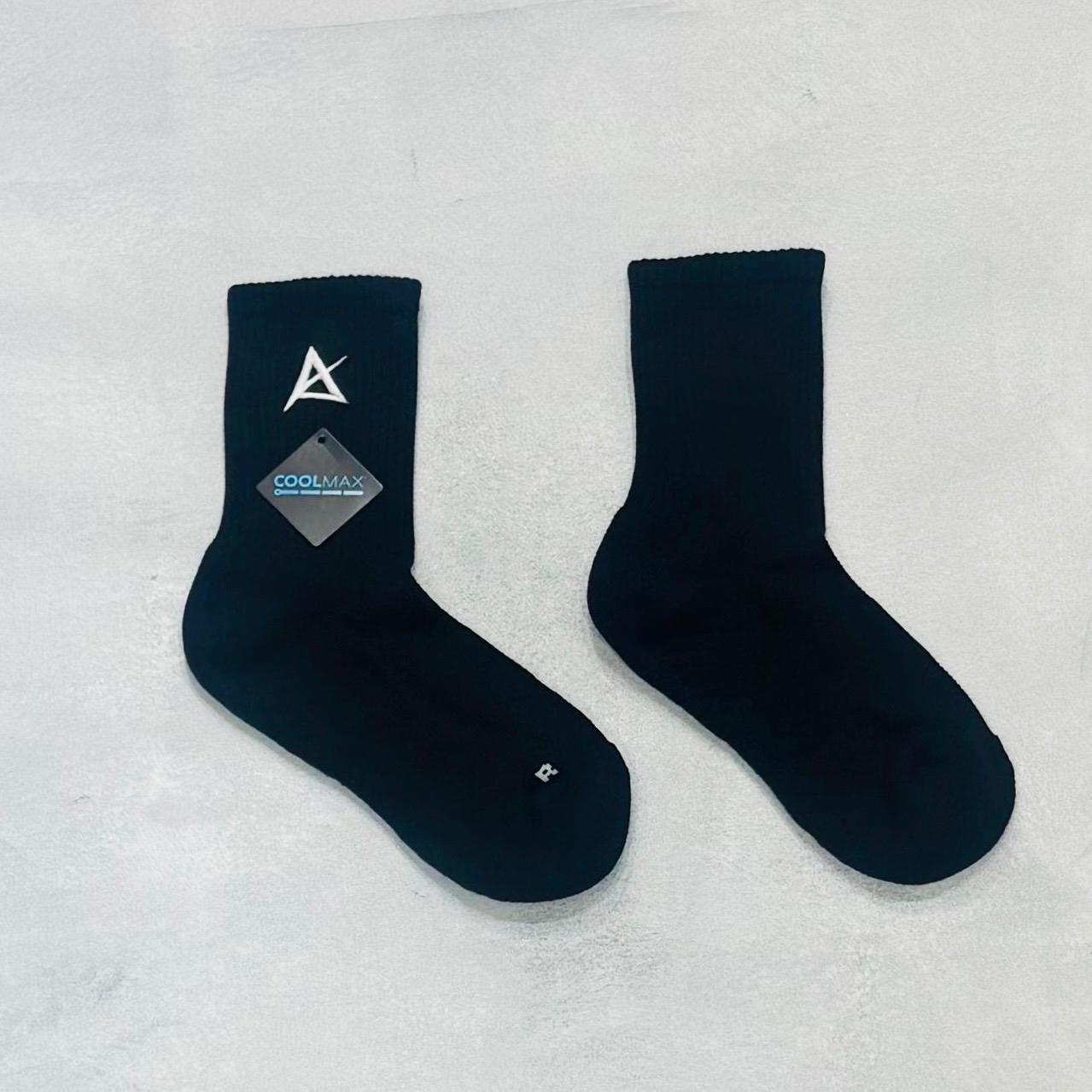 AKIV High-Cut Coolmax Running Black Socks Unisex | Free Size | White A Edition
AKIV 高筒Coolmax黑色跑步襪男女款 | 均碼 | 白色A版
