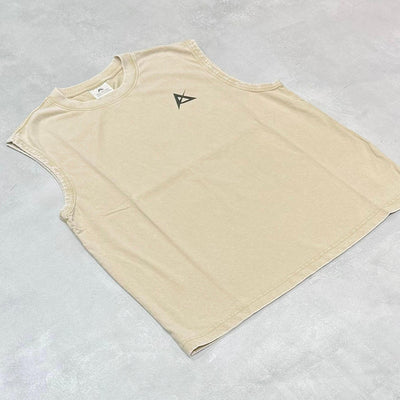 AKIV Cotton Tank Top Unisex | Dusty Sand
棉質休閒款無袖背心男女款 | 沙調灰米色