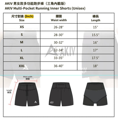 AKIV Multi-Pocket Running Shorts Unisex | Triangular inner | Black
AKIV 多功能路跑2”褲男女款 | 三角內膽版 | 黑色