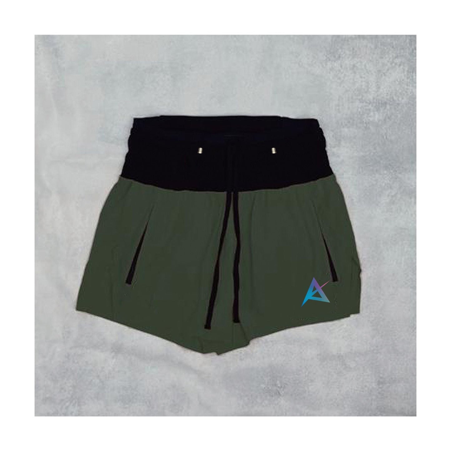 【屯門牛】AKIV 2-in-1 Trail Running Shorts Women | Inner Tight | Earth Green