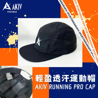 AKIV Running Pro Black Cap | Embroidery Special Edition