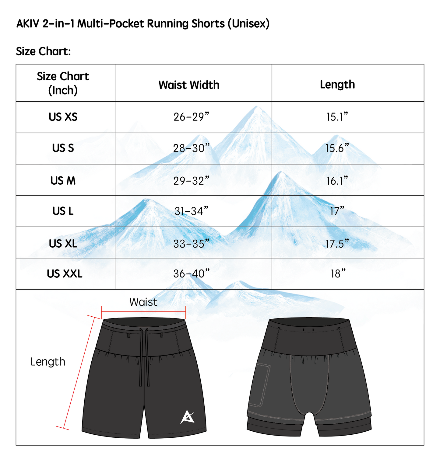 【Vintage Red】AKIV FLUX RED  2-in-1 Multi-Pocket Running Shorts (Unisex) -  Inner Tights Version