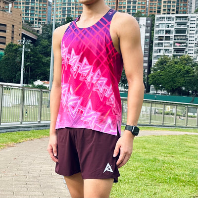 AKIV 多功能路跑2”褲男女款 | 三角內膽版 | 復古紅色