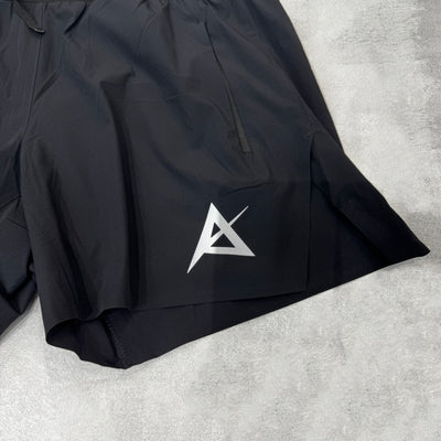 Pre-Order | AKIV x Manulife 2-in-1 Trail Running Shorts Unisex | Inner Tight | Black