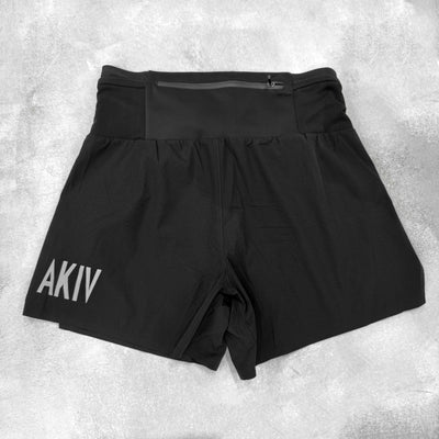 Pre-Order | AKIV x Manulife 2-in-1 Trail Running Shorts Unisex | Inner Tight | Black