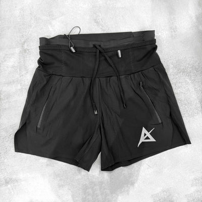 Pre-Order | AKIV x Manulife 2-in-1 Trail Running Shorts Unisex | Inner Tight | Black