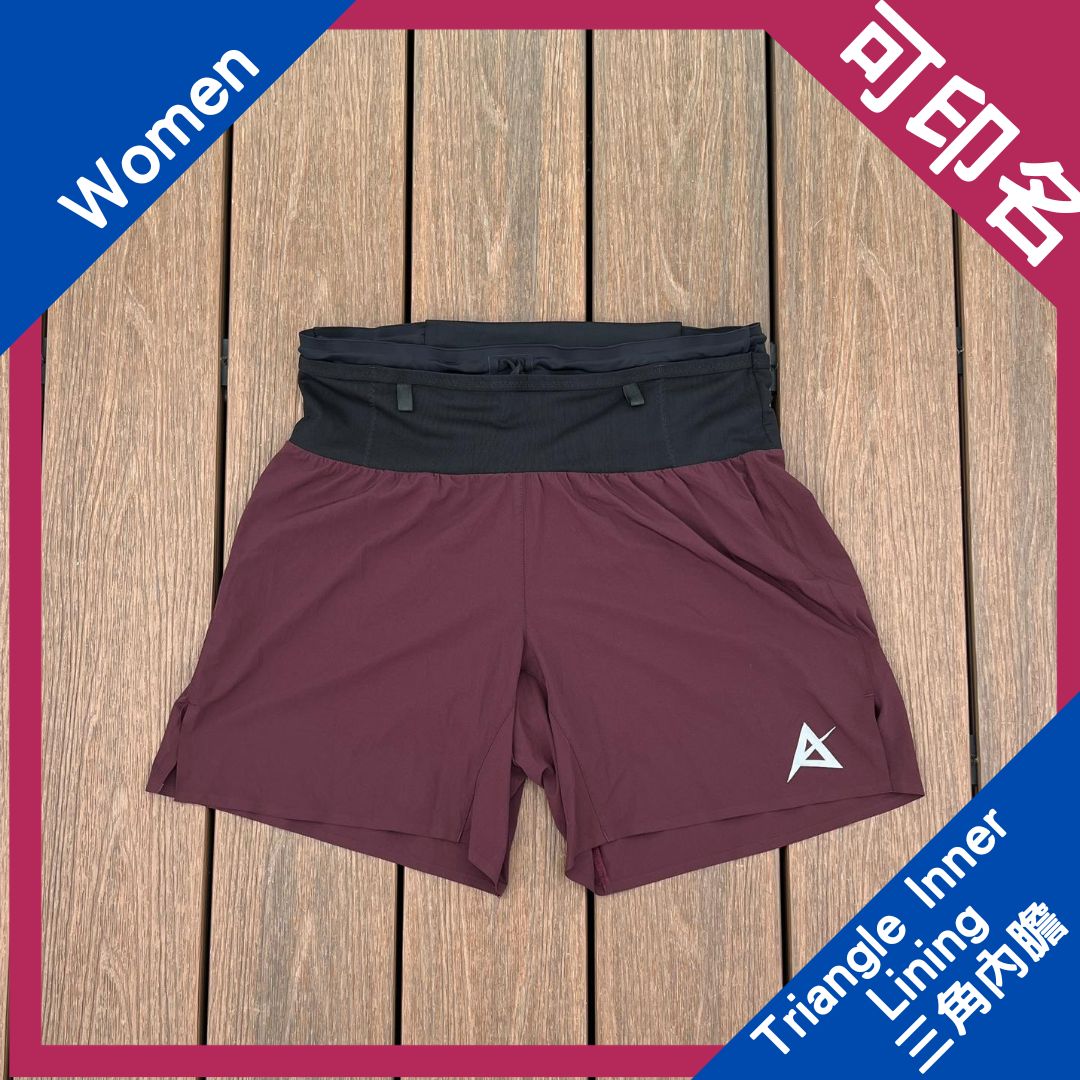 【Vintage Red】AKIV FLUX RED Multi-Pocket Running Shorts (Women) - Triangle Inner Lining Version
