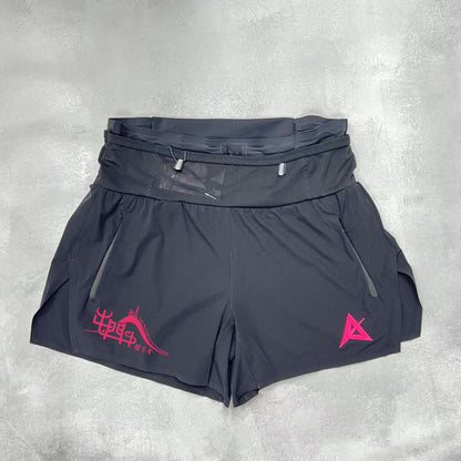 【屯門牛】2-in-1 Trail Running Shorts Unisex | Inner Tight | Black