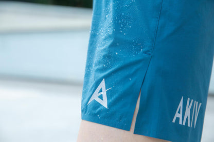 AKIV Multi-Pocket Running Shorts Women | Triangular inner | Blue