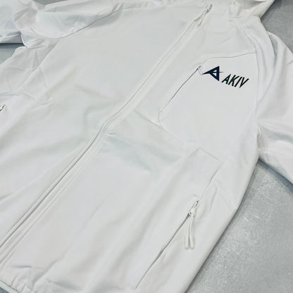 AKIV Running Breathable Waterproof Jacket Unisex | White AKIV跑步透氣防水風褸男女款 | 白色