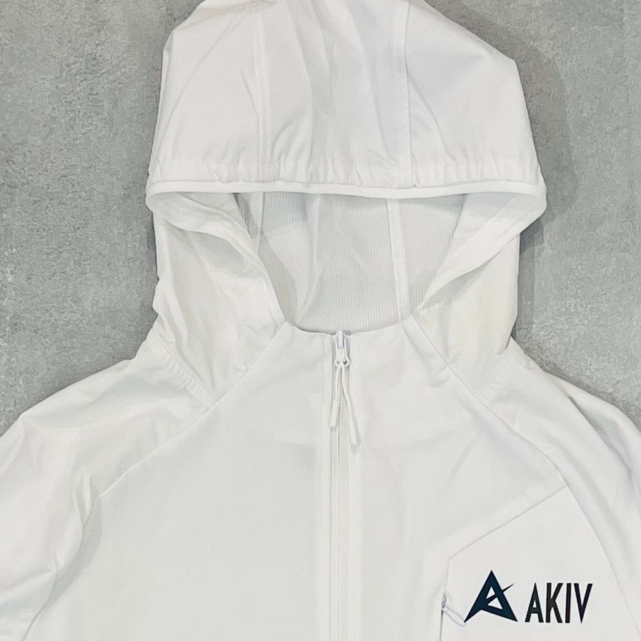 AKIV Running Breathable Waterproof Jacket Unisex | White AKIV跑步透氣防水風褸男女款 | 白色