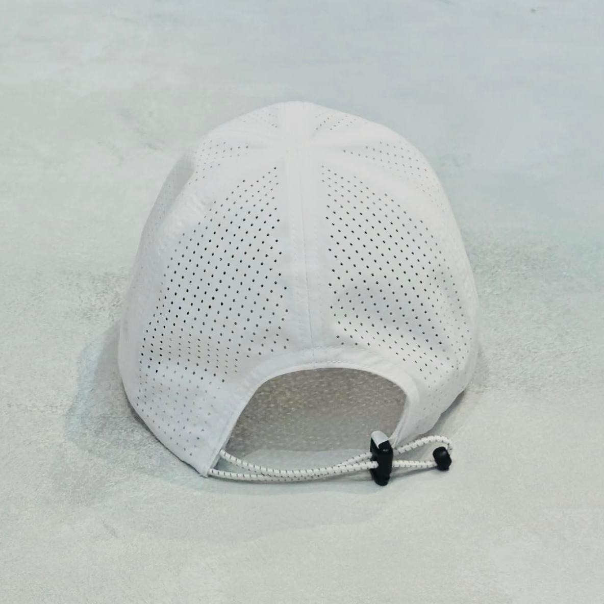 AKIV Running Pro White Cap | Embroidery Black A Edition