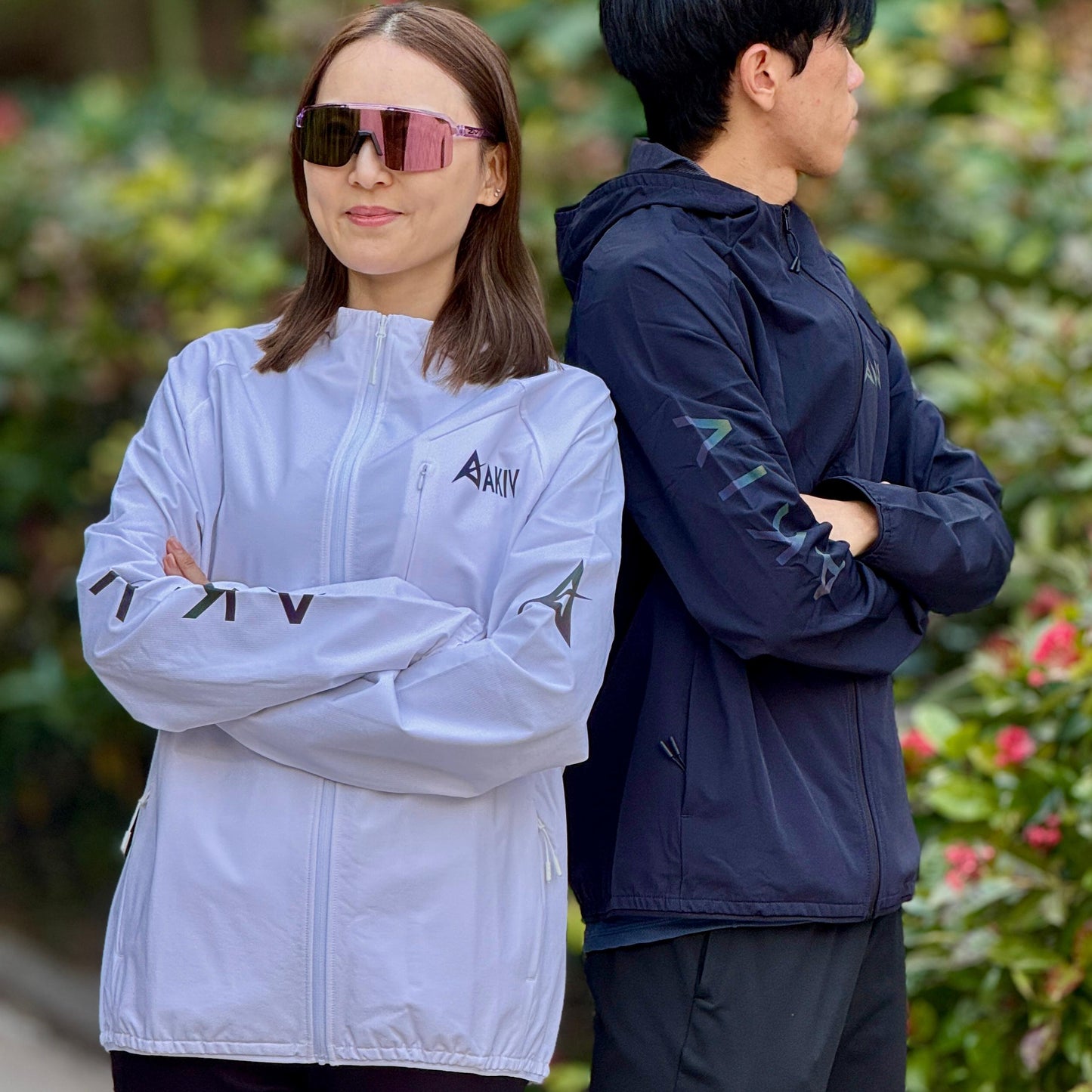 AKIV Breathable Water-Resistant Running Jacket Unisex | White