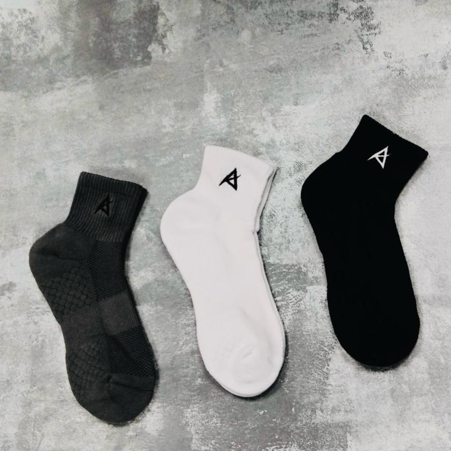 AKIV High-Cut Light Cushion Running Socks (Unisex, Free Size)