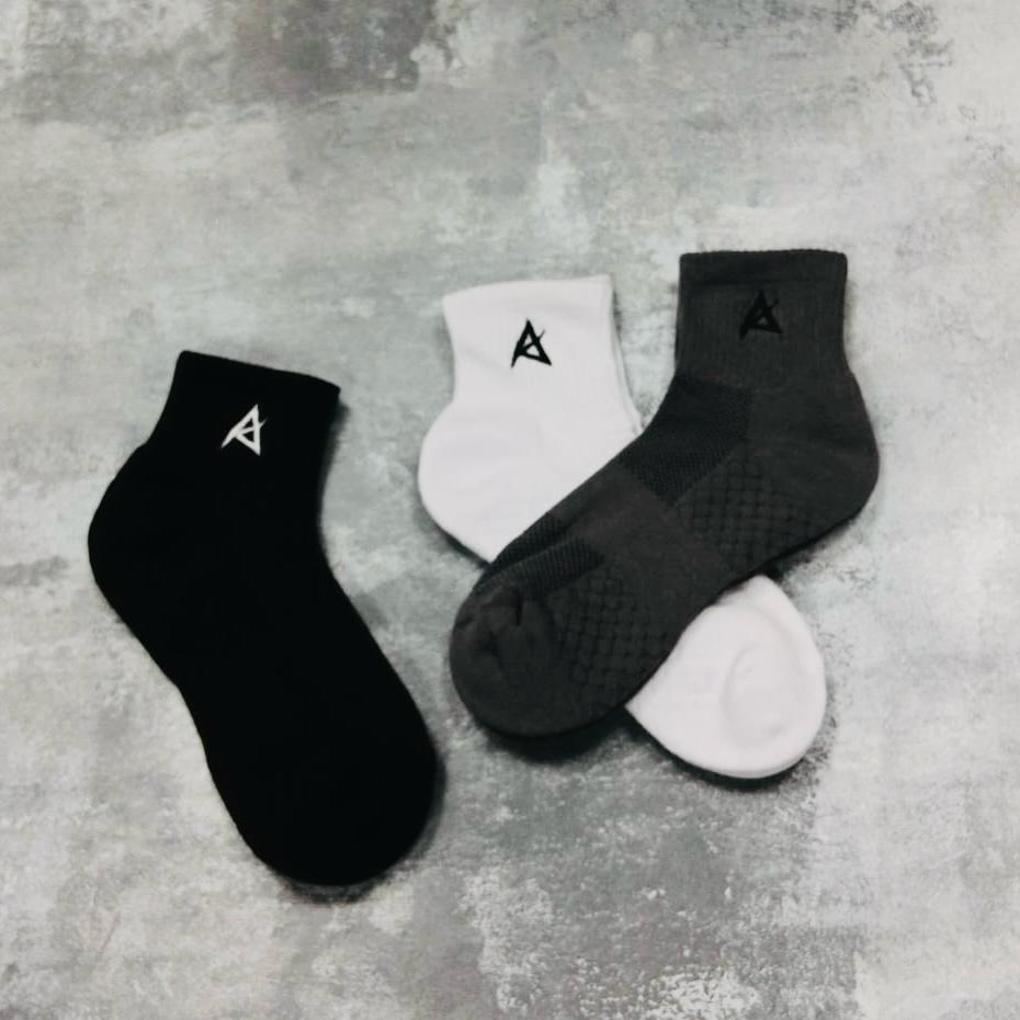 AKIV High-Cut Light Cushion Running Socks (Unisex, Free Size)