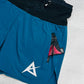 AKIV 2-in-1 Trail Running Shorts Unisex | Inner Tight | Blue