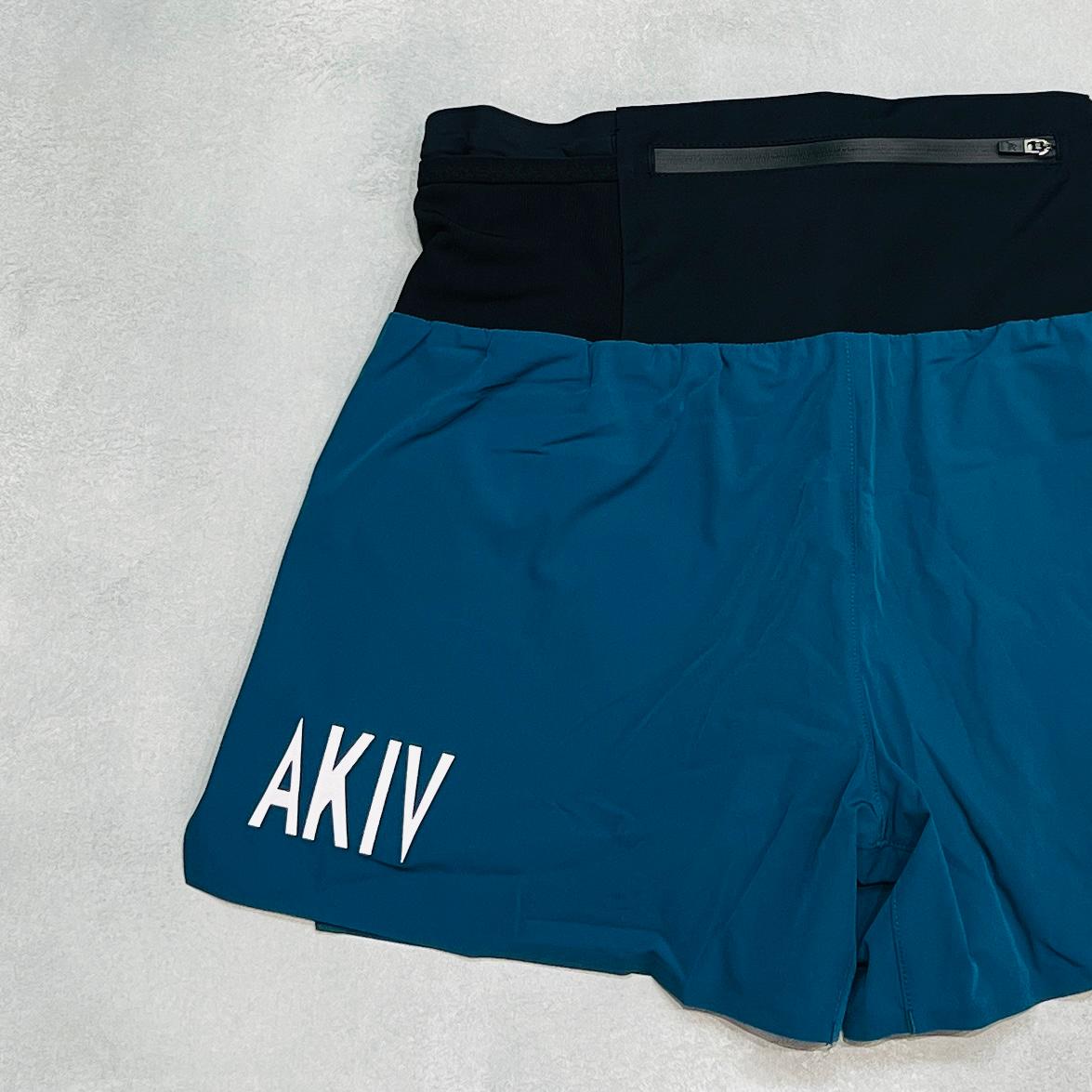 AKIV 2-in-1 Trail Running Shorts Unisex | Inner Tight | Blue