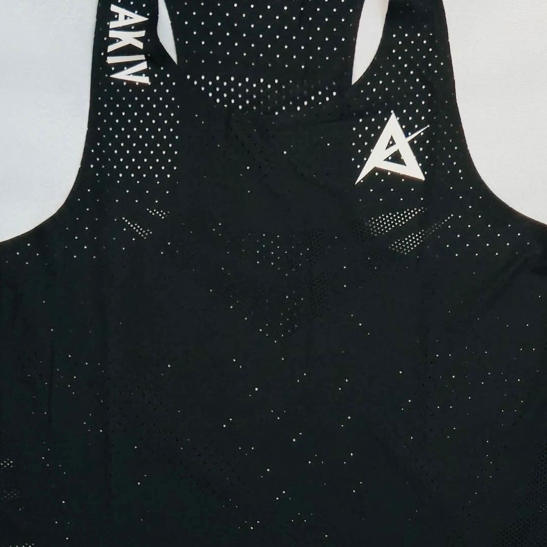 AKIV Elite Black Singlet Unisex | White A
AKIV 精英黑色比賽背心男女款 | 白色A版