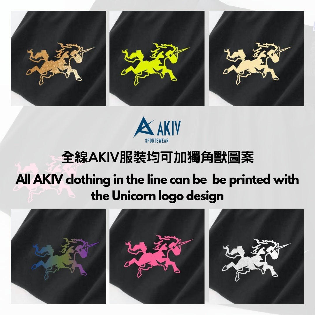 【Classic Black】AKIV 2-in-1 Multi-Pocket Shorts (Unisex inner tight) with Unicorn icon print