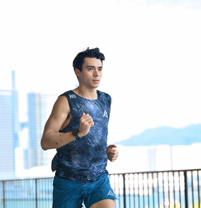 AKIV 2合1多功能跑步褲男女款 | 平腳內膽版 | 藍色