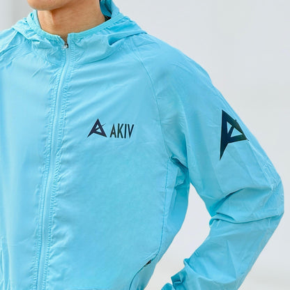 AKIV Running Breathable Waterproof Packable Jacket Unisex | Tiffany Blue