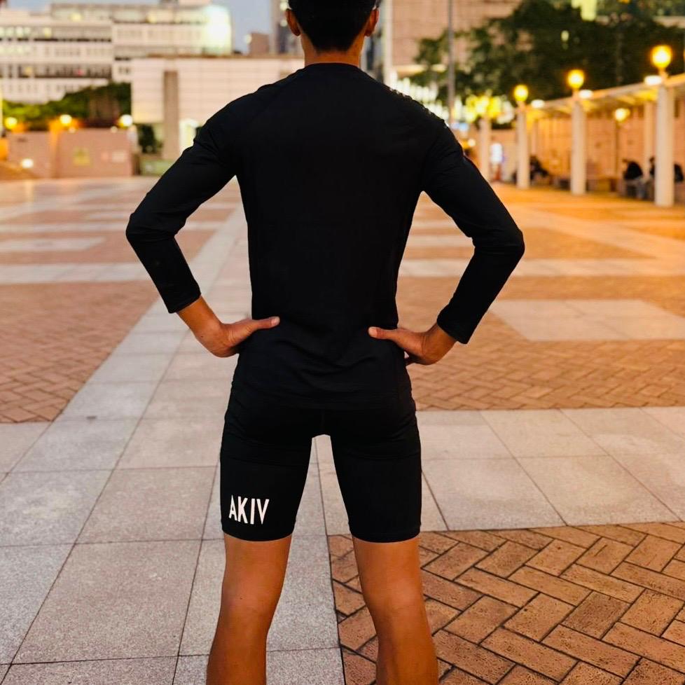 AKIV Running Thin Style Long Sleeves Tee Unisex | Black