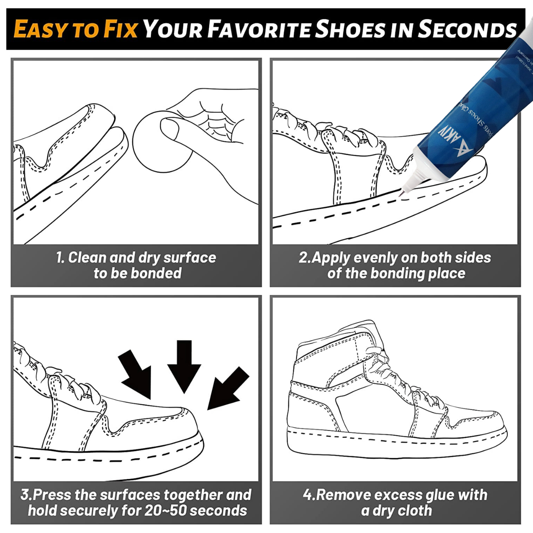 AKIV 多功能透明鞋膠